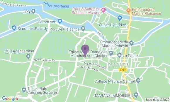 Localisation LCL Agence de Marans