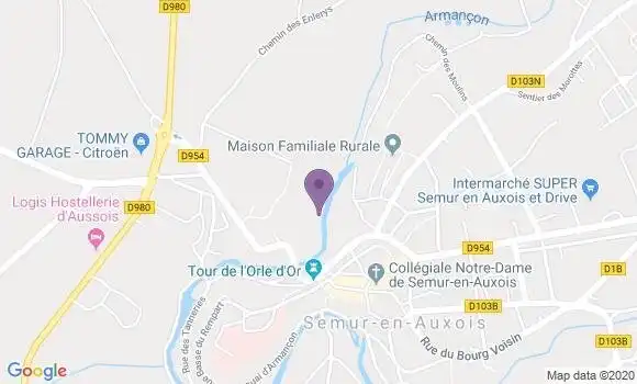 Localisation LCL Agence de Semur en Auxois