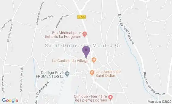 Localisation LCL Agence de Saint Didier au Mont d