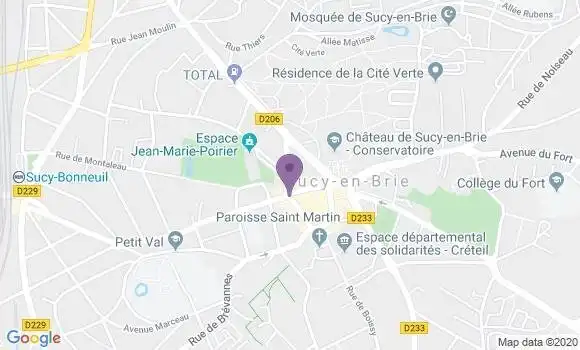 Localisation LCL Agence de Sucy en Brie