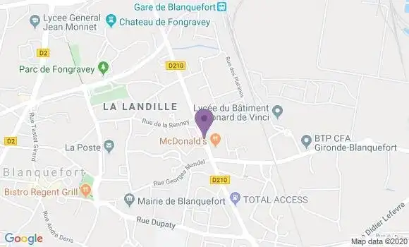 Localisation LCL Agence de Blanquefort