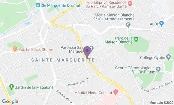 Localisation LCL Agence de Marseille Dromel