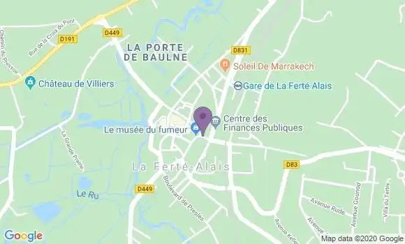 Localisation LCL Agence de La Ferté Alais