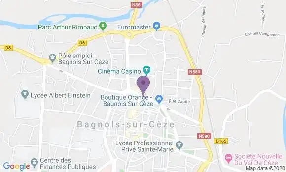 Localisation LCL Agence de Bagnols sur Cèze