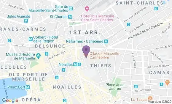 Localisation LCL Agence de Marseille Canebière