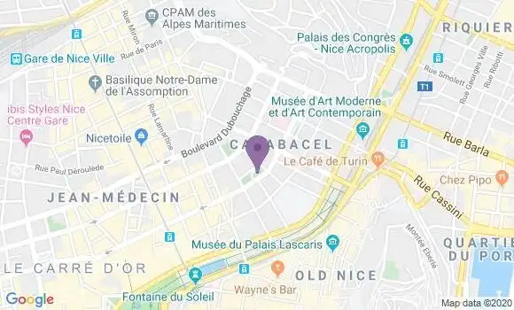 Localisation LCL Agence de Nice Wilson