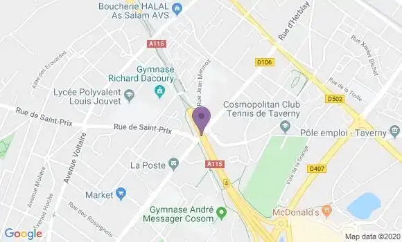Localisation LCL Agence de Taverny
