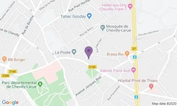 Localisation LCL Agence de Chevilly Larue