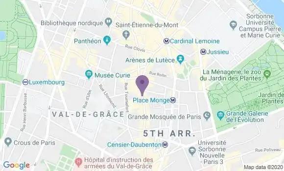 Localisation LCL Agence de Paris Mouffetard