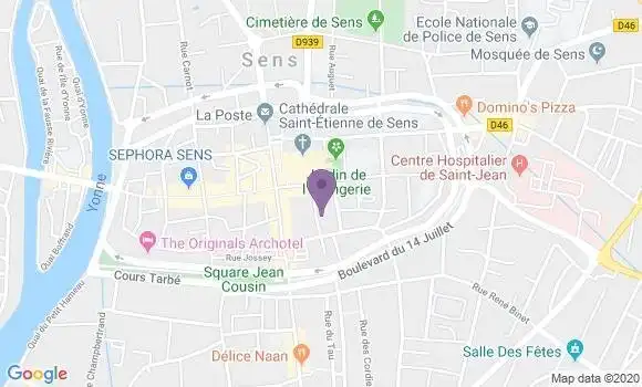Localisation LCL Agence de Sens Alsace Lorraine