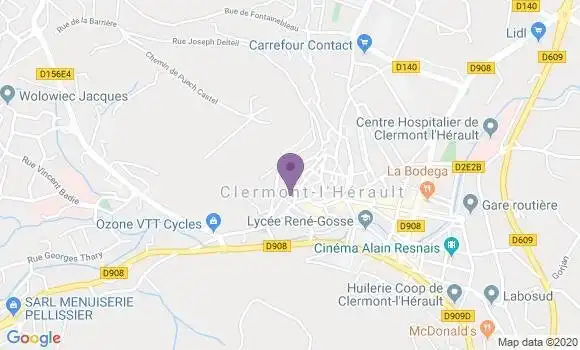 Localisation LCL Agence de Clermont l