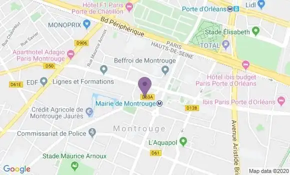Localisation LCL Agence de Montrouge Mairie