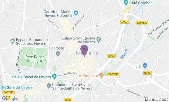 Localisation LCL Agence de Nevers