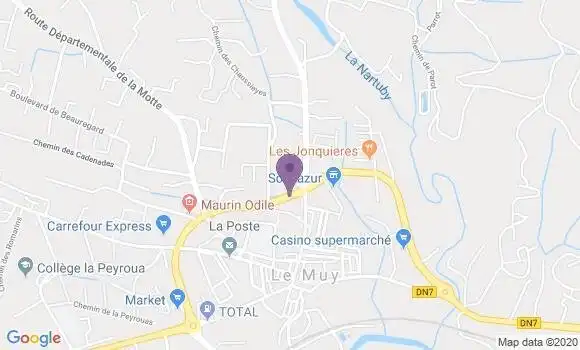 Localisation LCL Agence de Le Muy