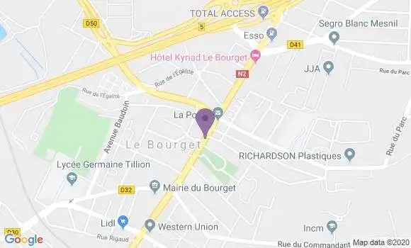 Localisation LCL Agence de Le Bourget