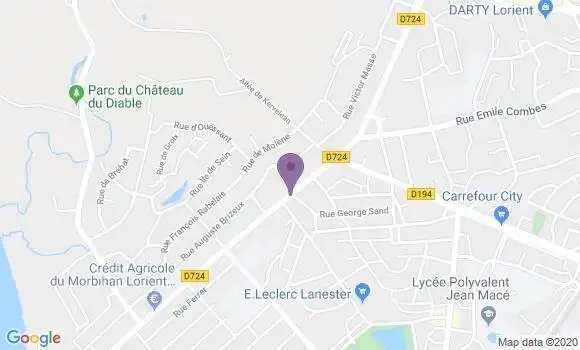Localisation LCL Agence de Lanester