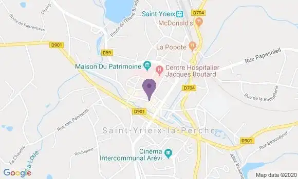 Localisation LCL Agence de Saint Yrieix la Perche