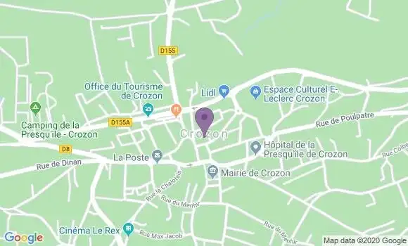 Localisation LCL Agence de Crozon
