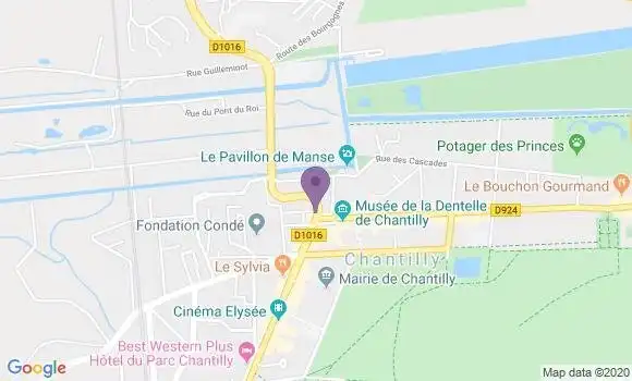 Localisation LCL Agence de Chantilly