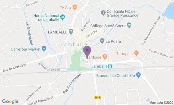 Localisation LCL Agence de Lamballe