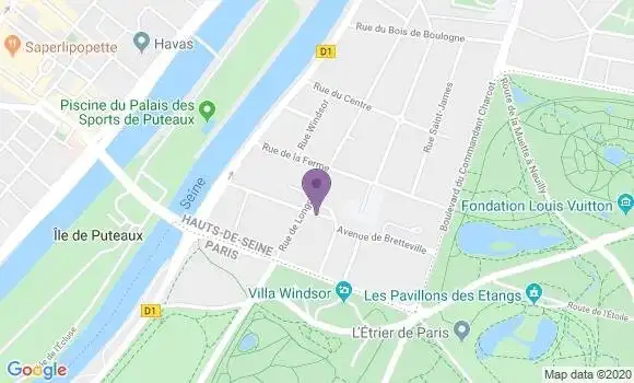 Localisation LCL Agence de Neuilly sur Seine Bagatelle