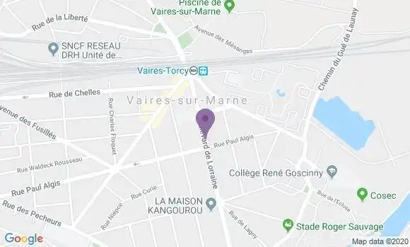 Localisation LCL Agence de Vaires sur Marne