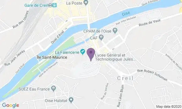 Localisation LCL Agence de Creil