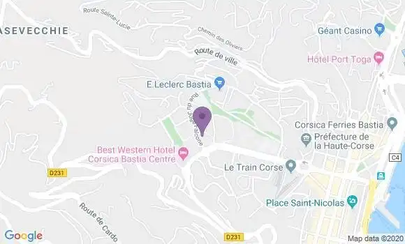 Localisation Société Générale Agence de Bastia