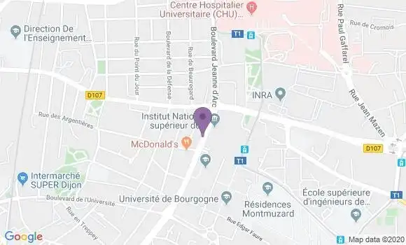 Localisation LCL Agence de Dijon Université