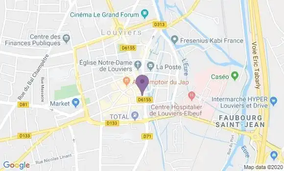 Localisation LCL Agence de Louviers
