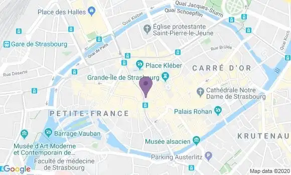 Localisation LCL Agence de Strasbourg Francs Bourgeois