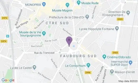Localisation LCL Agence de Dijon Wilson