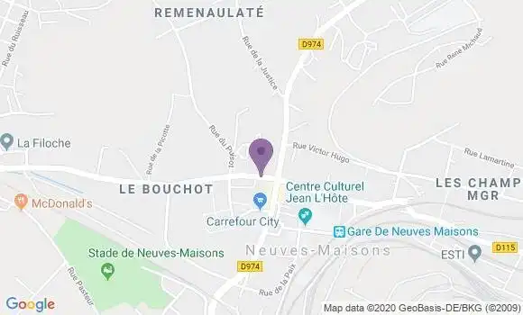 Localisation LCL Agence de Neuves Maisons