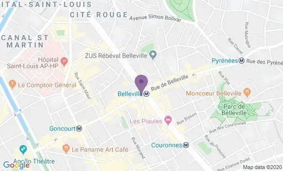 Localisation LCL Agence de Paris Faubourg du Temple