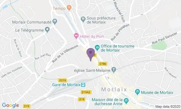 Localisation LCL Agence de Morlaix