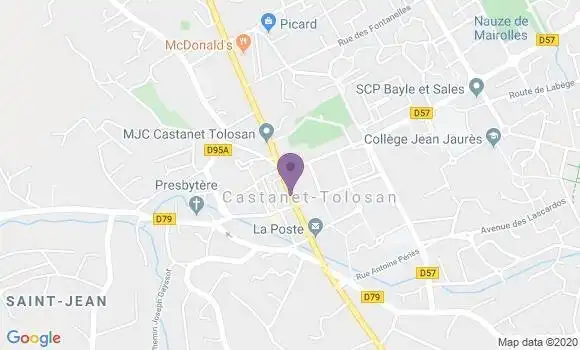 Localisation LCL Agence de Castanet Tolosan
