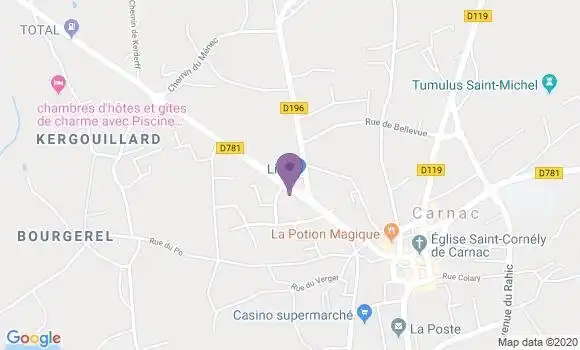 Localisation LCL Agence de Carnac
