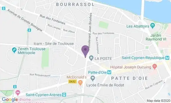 Localisation LCL Agence de Toulouse Bar Bayonne