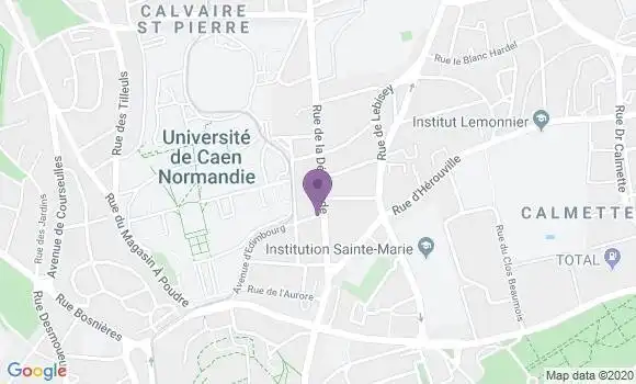 Localisation LCL Agence de Caen Université