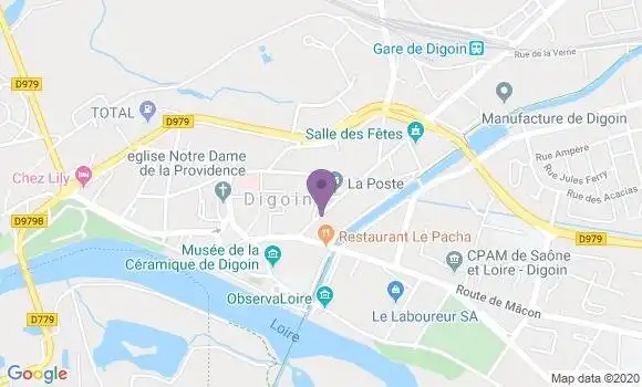 Localisation LCL Agence de Digoin