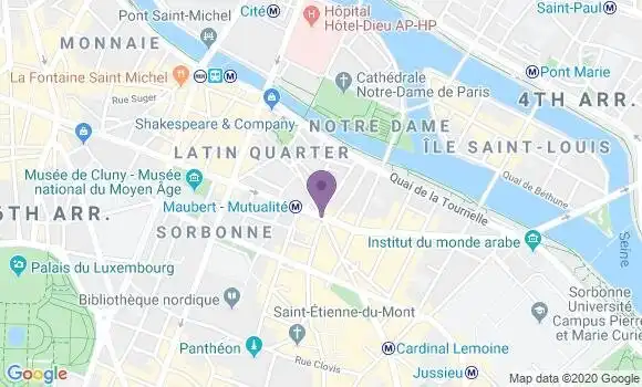Localisation LCL Agence de Paris Maubert Mutualité