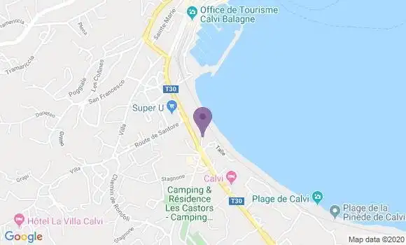 Localisation Société Générale Agence de Calvi