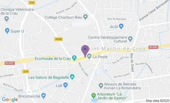 Localisation LCL Agence de Saint Martin de Crau