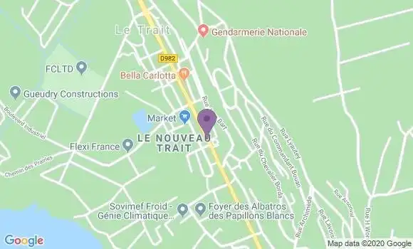 Localisation LCL Agence de Le Trait