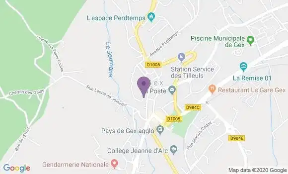 Localisation LCL Agence de Gex