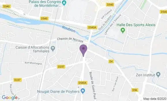Localisation LCL Agence de Montélimar Saint James
