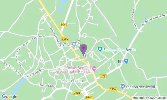 Localisation LCL Agence de Saulieu