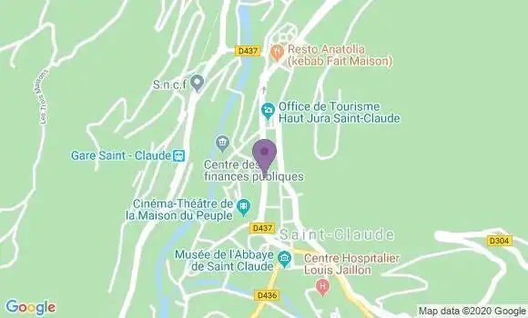 Localisation LCL Agence de Saint Claude