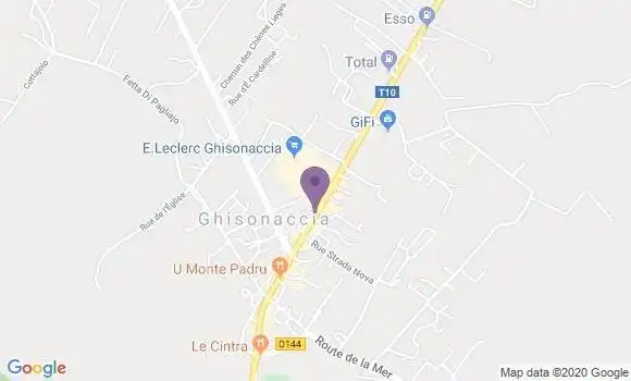 Localisation Société Générale Agence de Ghisonaccia