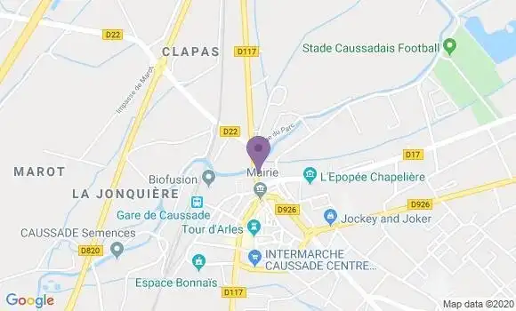 Localisation LCL Agence de Caussade